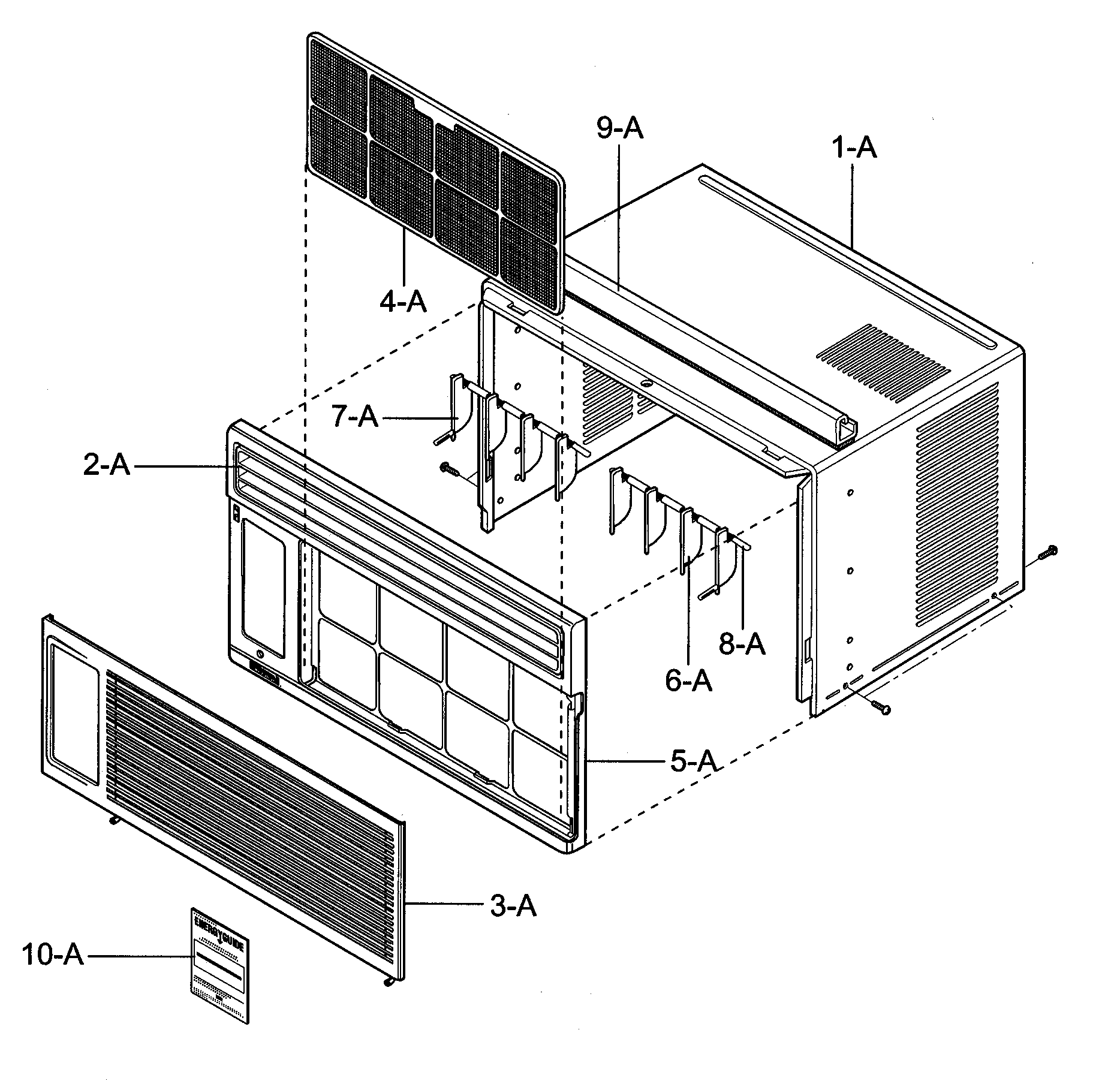 CABINET/FRONT GRILLE ASSY