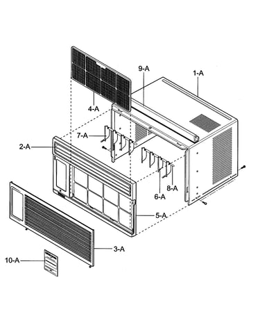 Cabinet/front grille assy