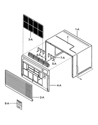 Cabinet/front grille assy