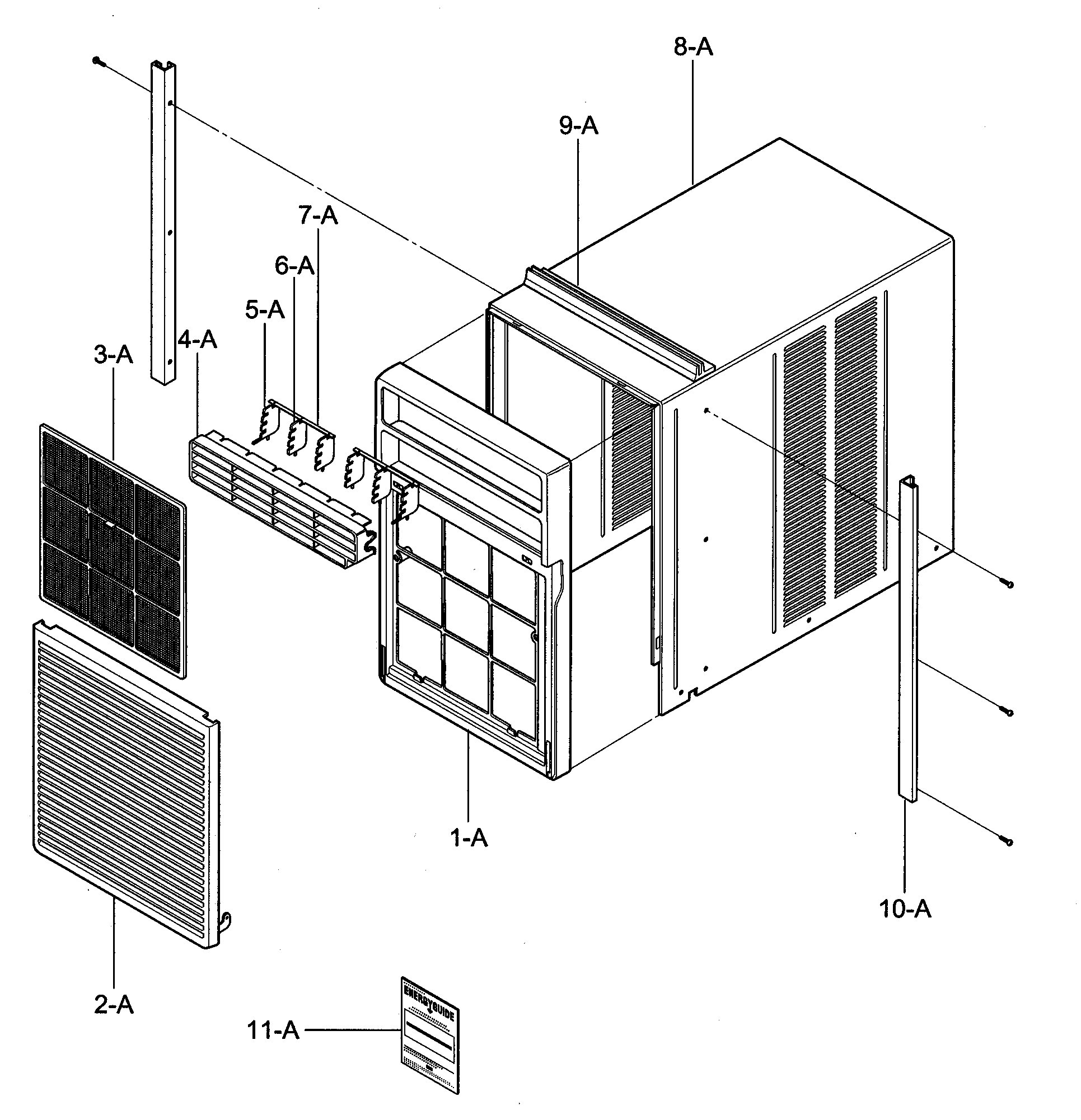 CABINET/FRONT GRILLE ASSY