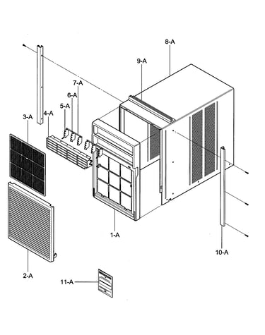 Cabinet/front grille assy