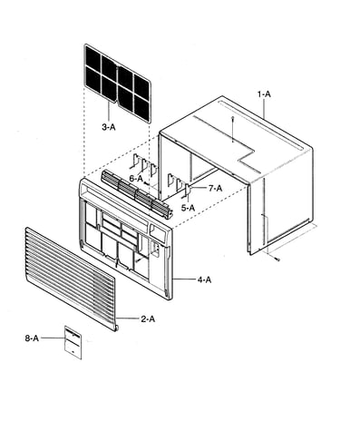 Cabinet/front grille assy