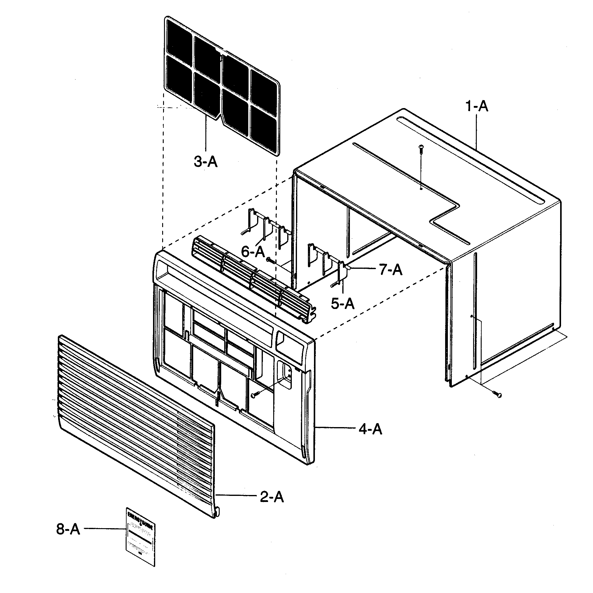 Cabinet/front grille assy