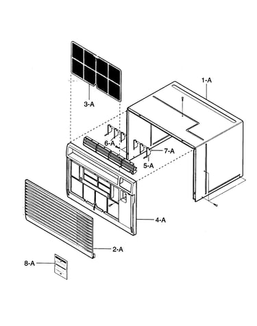 Cabinet/front grille assy