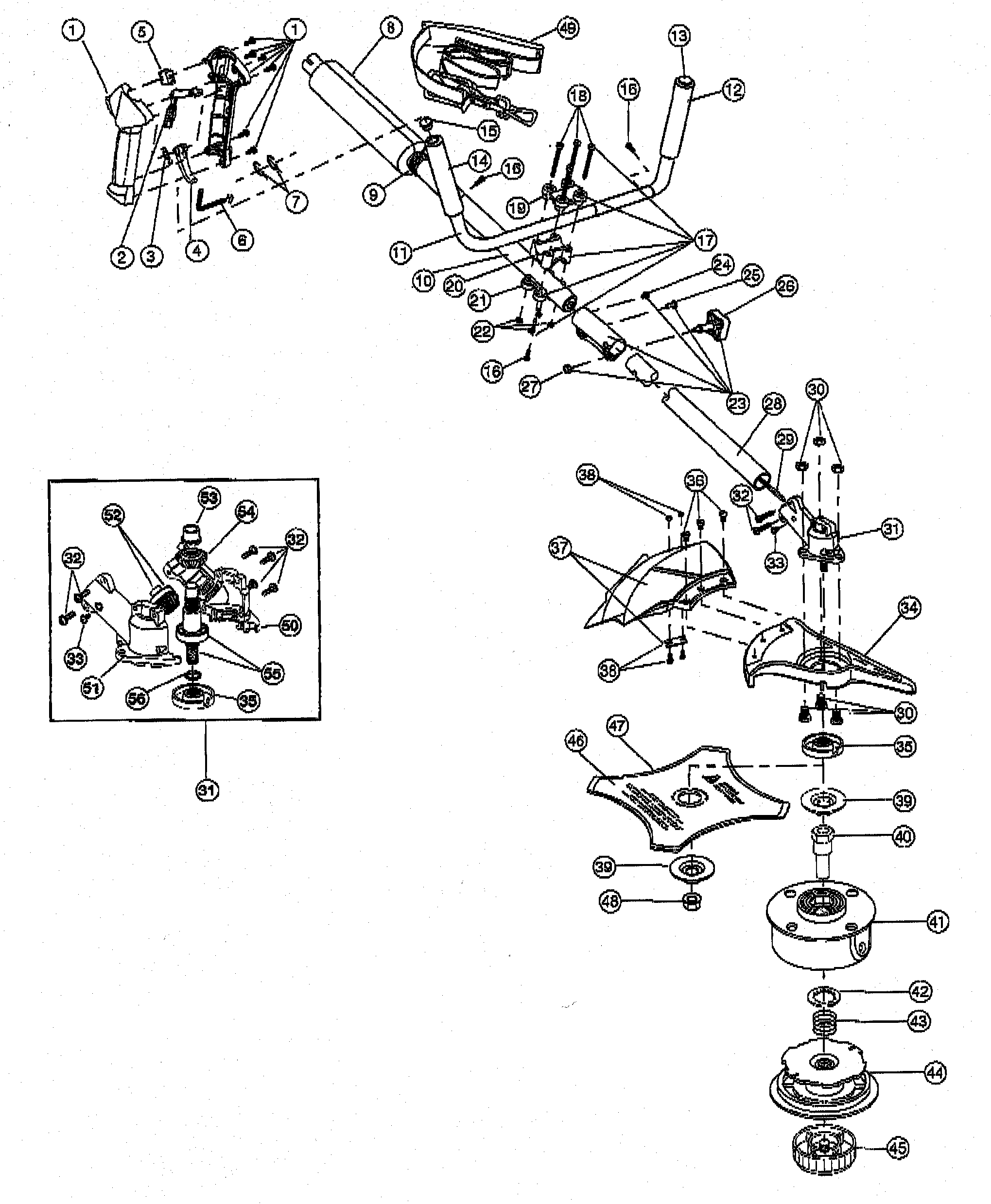 Boom/trimmer parts