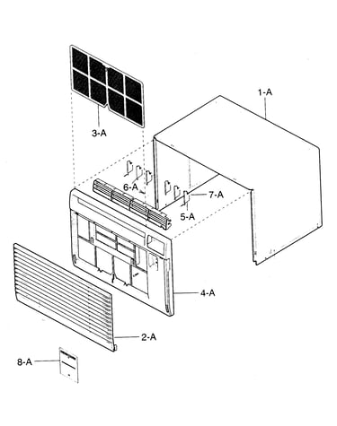 Cabinet/front grille assy