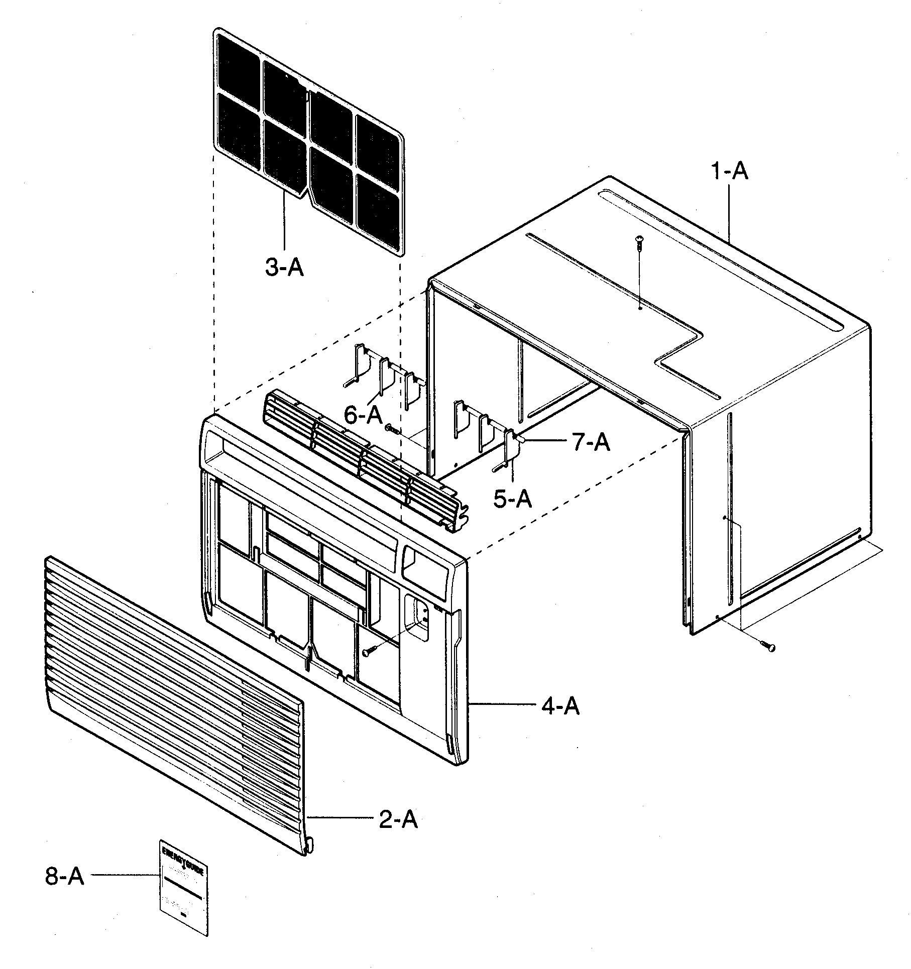 Cabinet/front grille assy