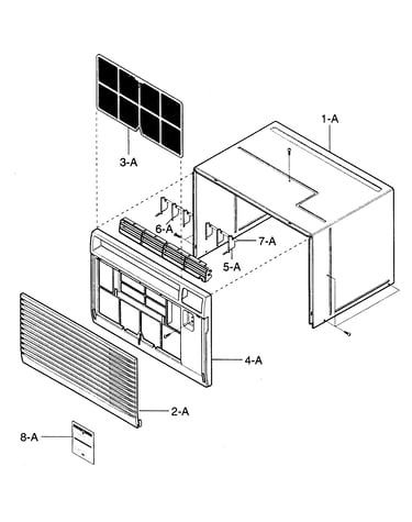 Cabinet/front grille assy