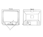 Panasonic CT-36D32F cabinet parts diagram