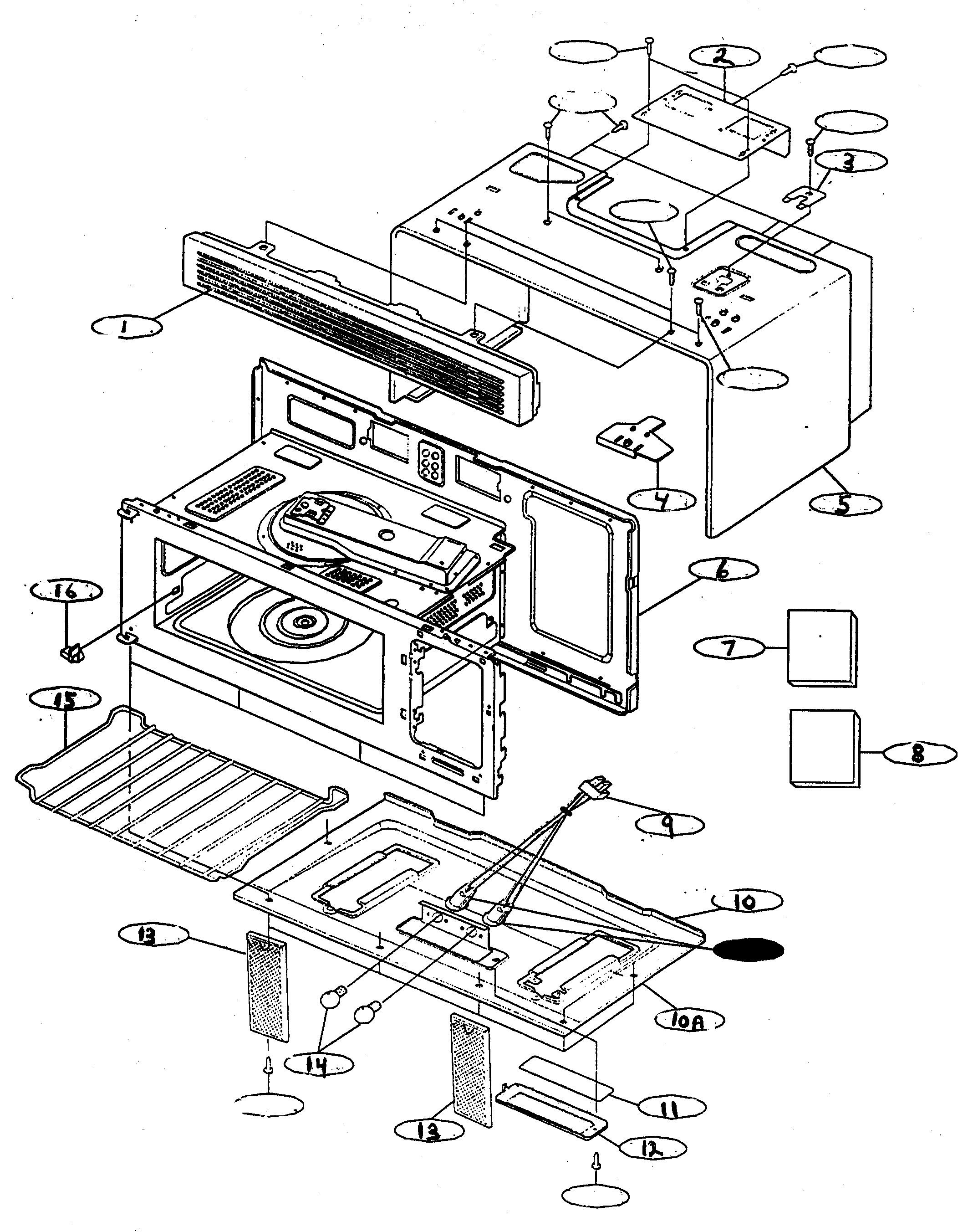 Oven cavity parts