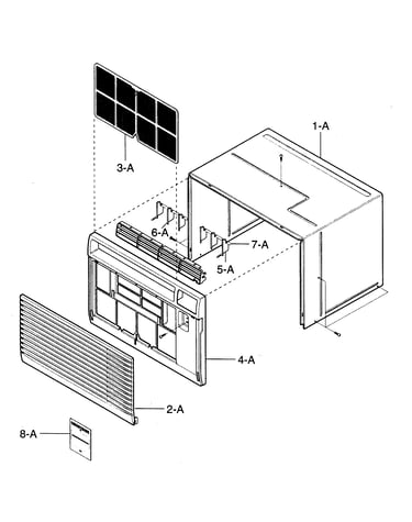 Cabinet/front grille assy