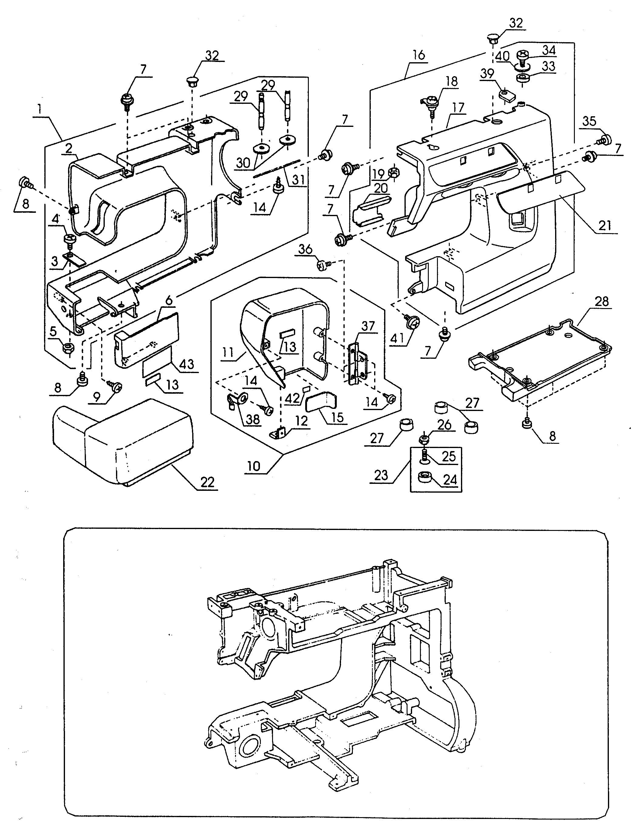 Rear cover unit