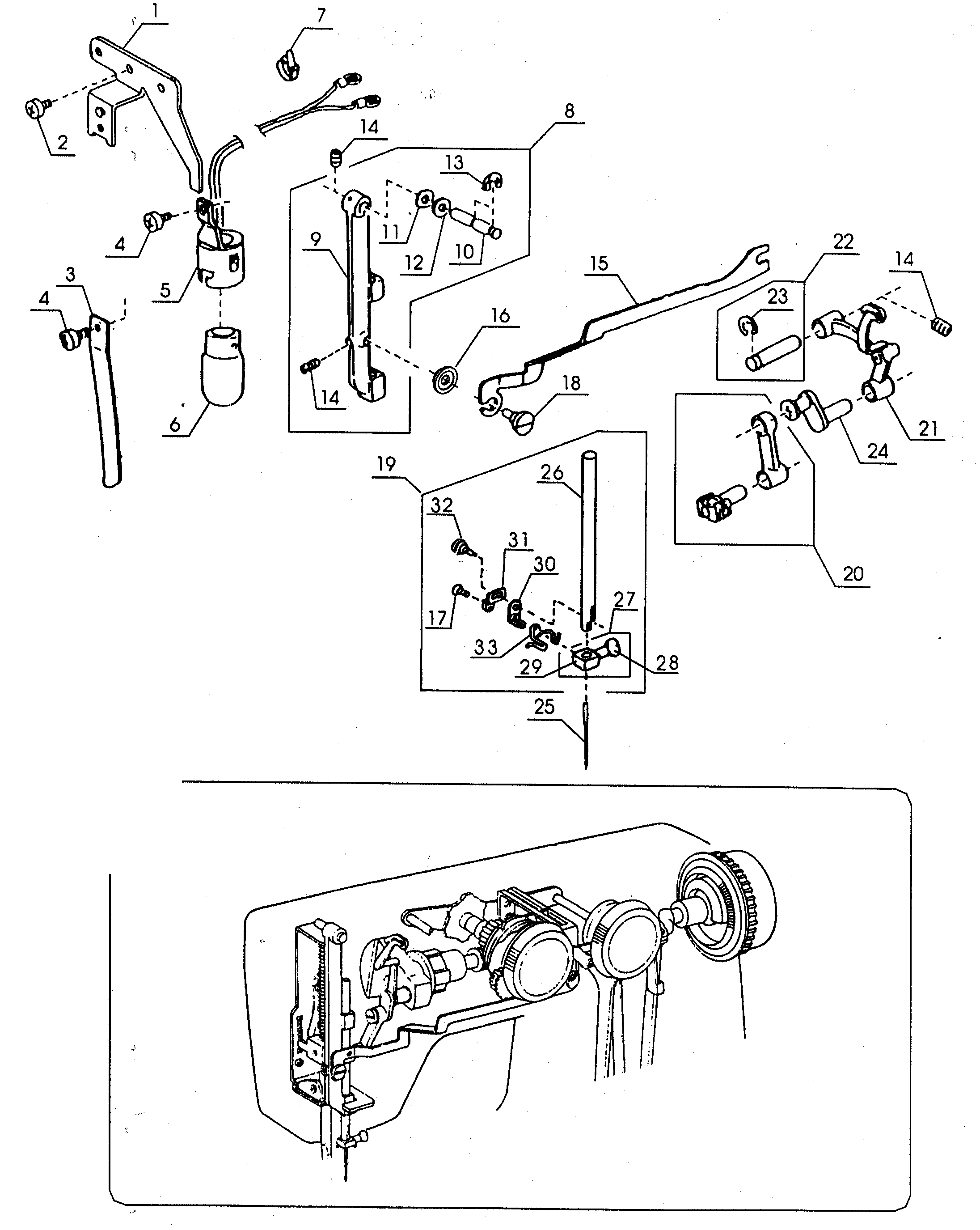 Needle bar unit
