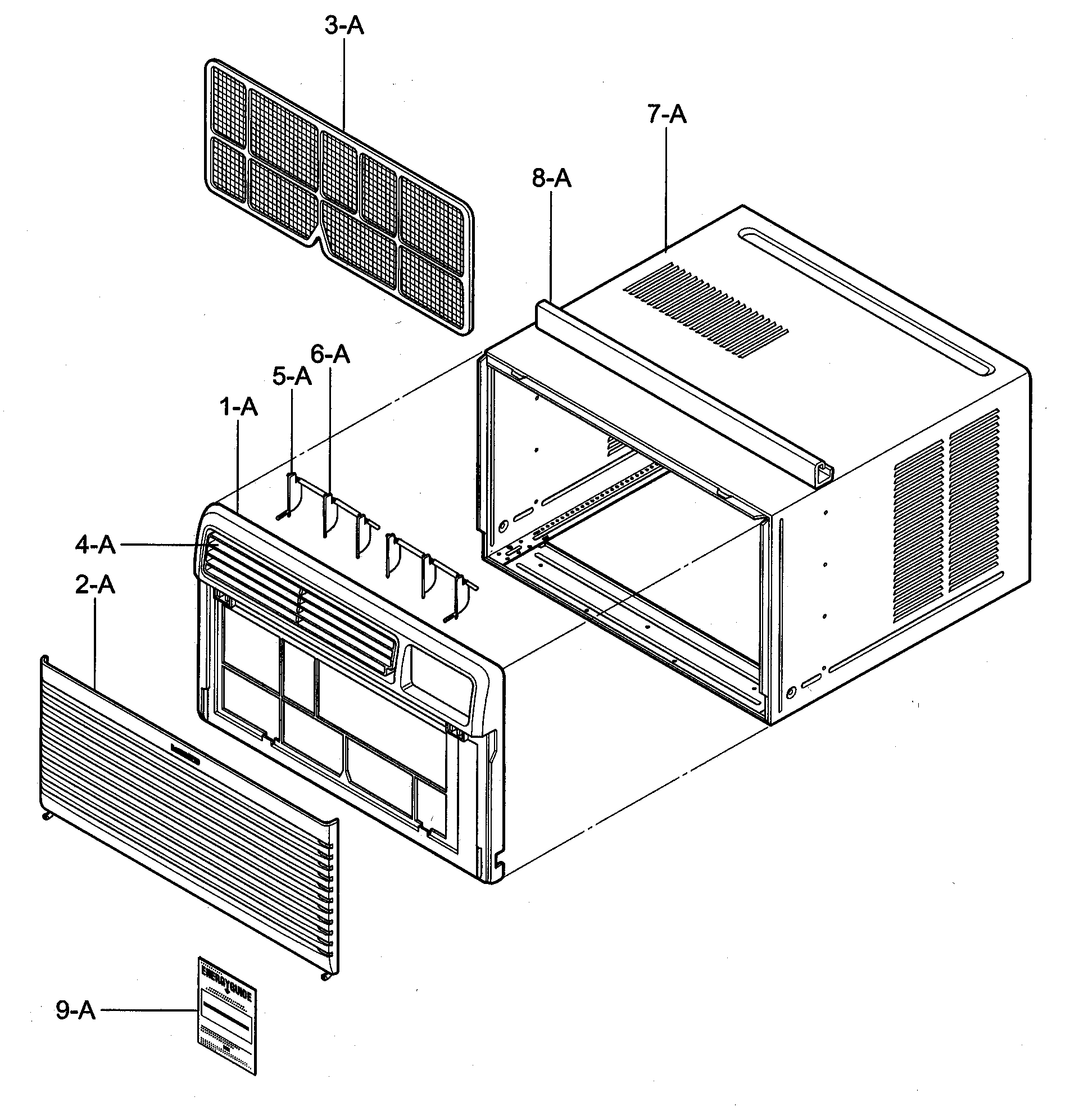 CABINET/FRONT GRILLE ASSY