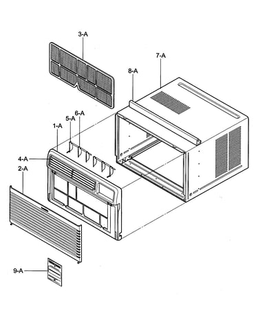 Cabinet/front grille assy