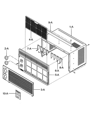 Cabinet/front grille assy