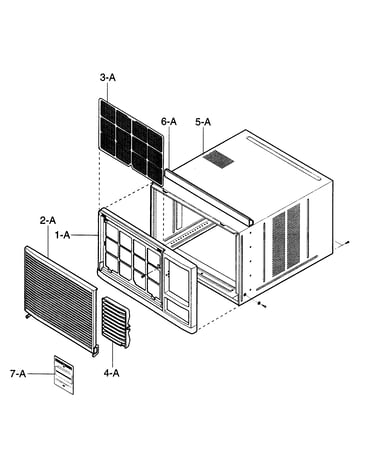 Cabinet/front grille assy