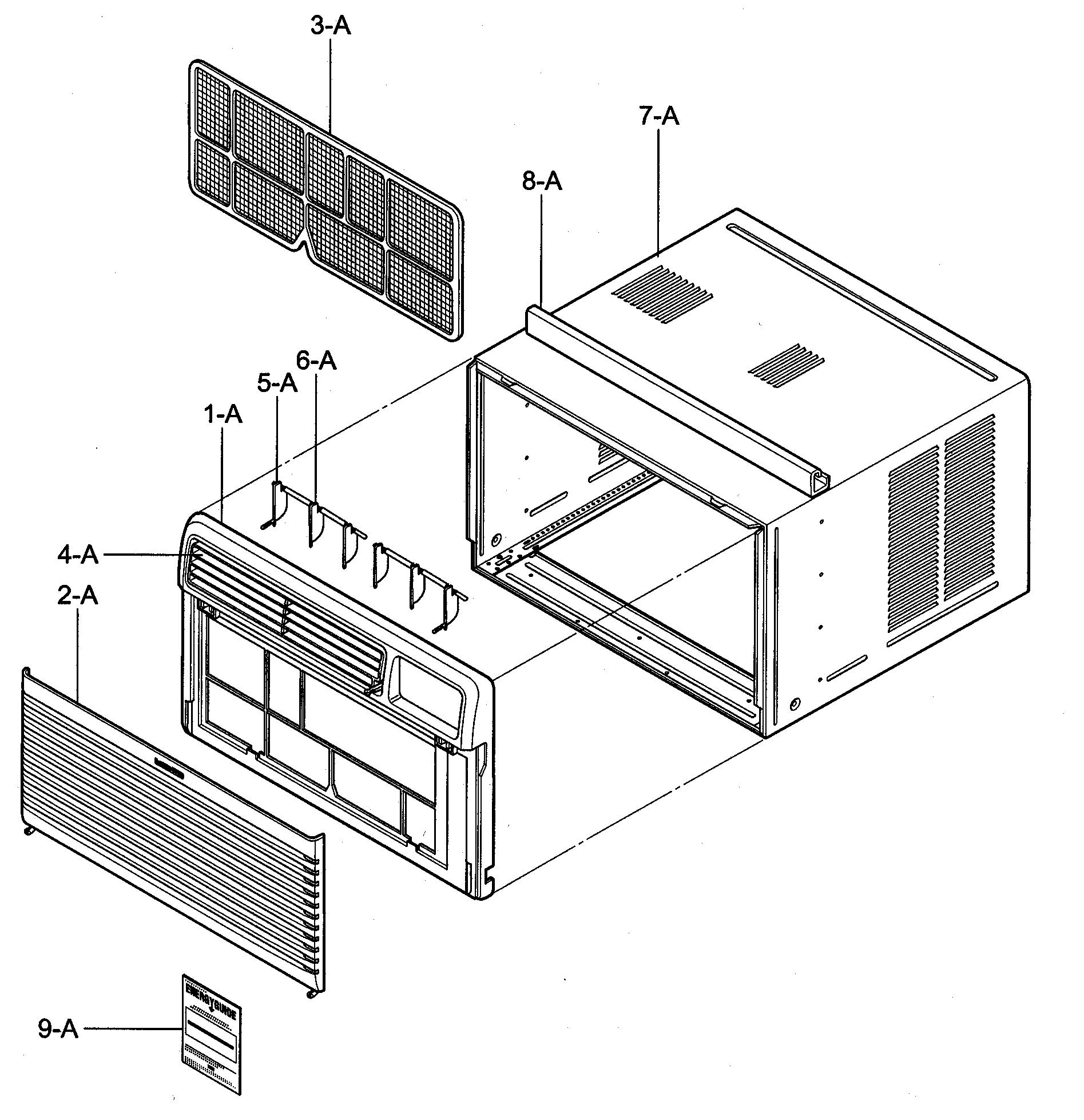 CABINET/FRONT GRILLE ASSY