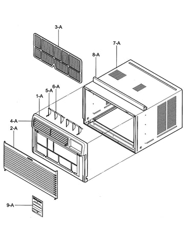 Cabinet/front grille assy