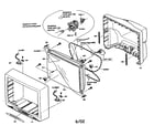 Sylvania SRT2227S cabinet parts diagram