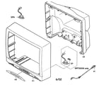 Sylvania SRT2232S cabinet parts diagram