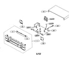 Toshiba W-622 cabinet parts diagram