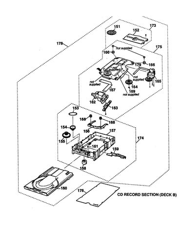 Cabinet parts/deck b
