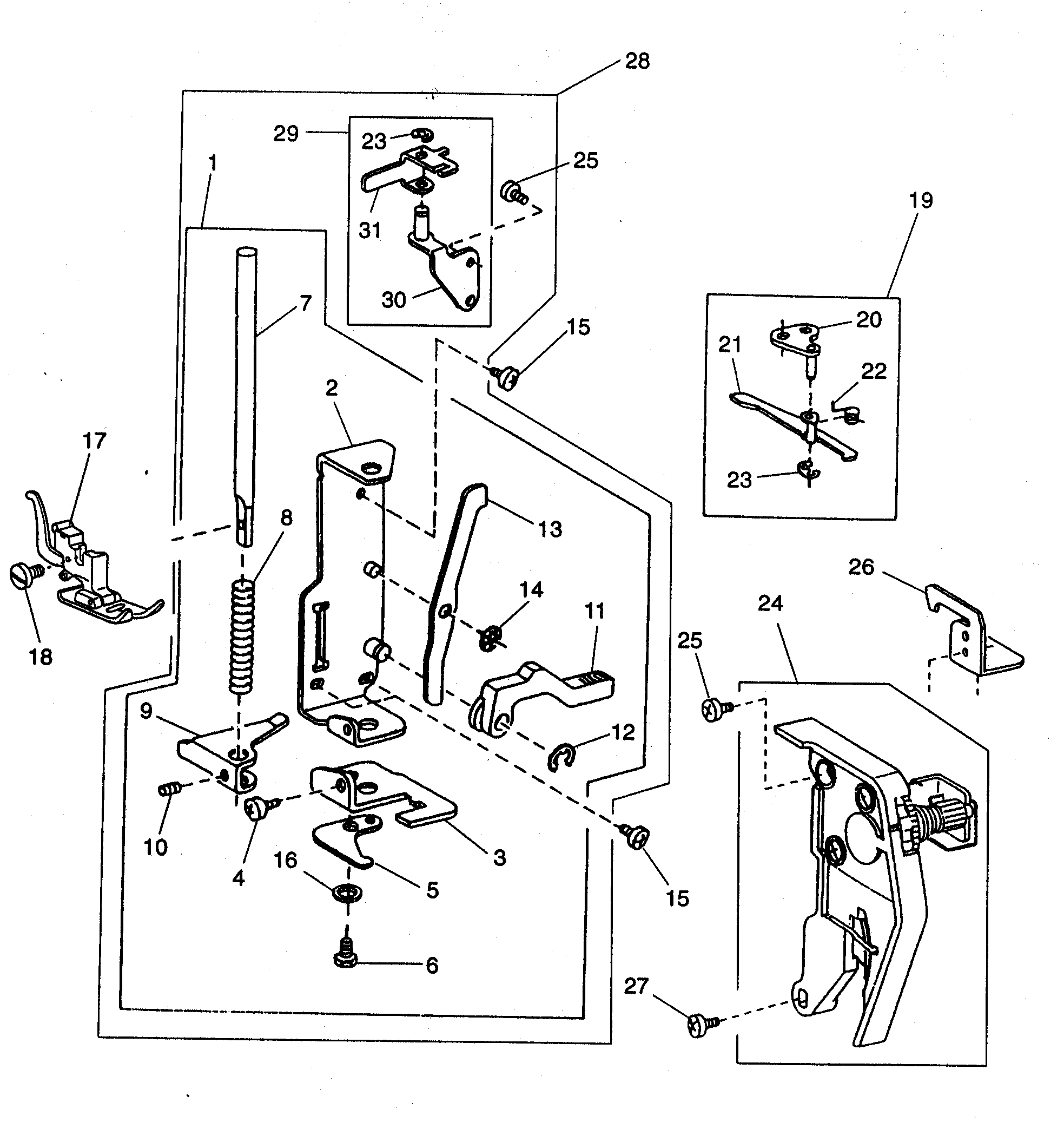 Pressure bar assy