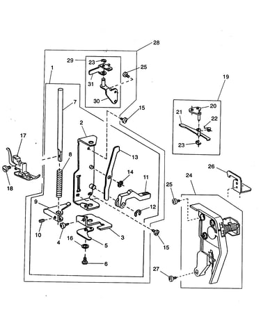 Pressure bar assy