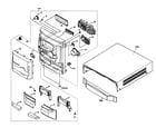 Sharp CD-XP3300 cabinet parts diagram