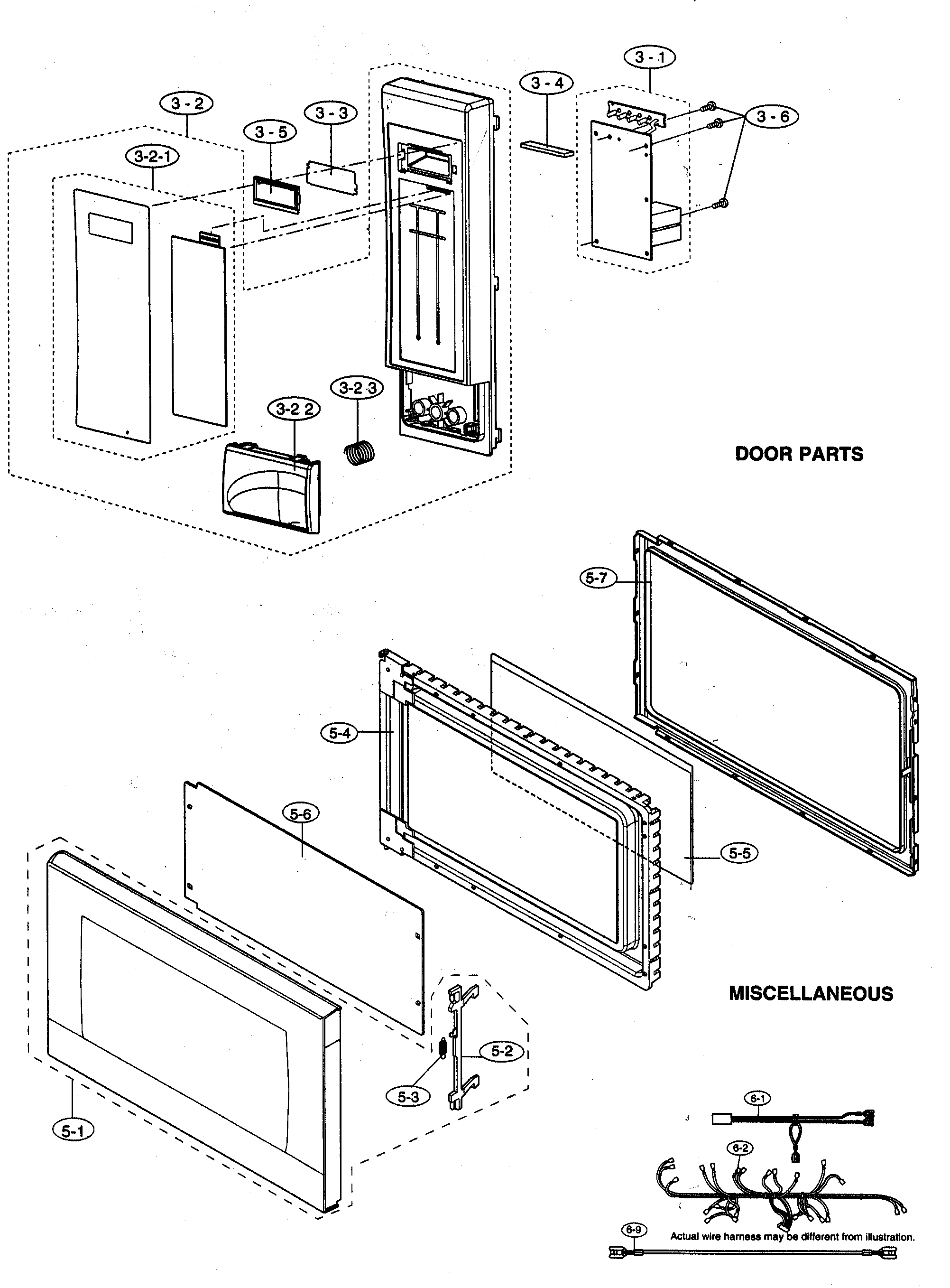 Control panel/door/miscellaneous