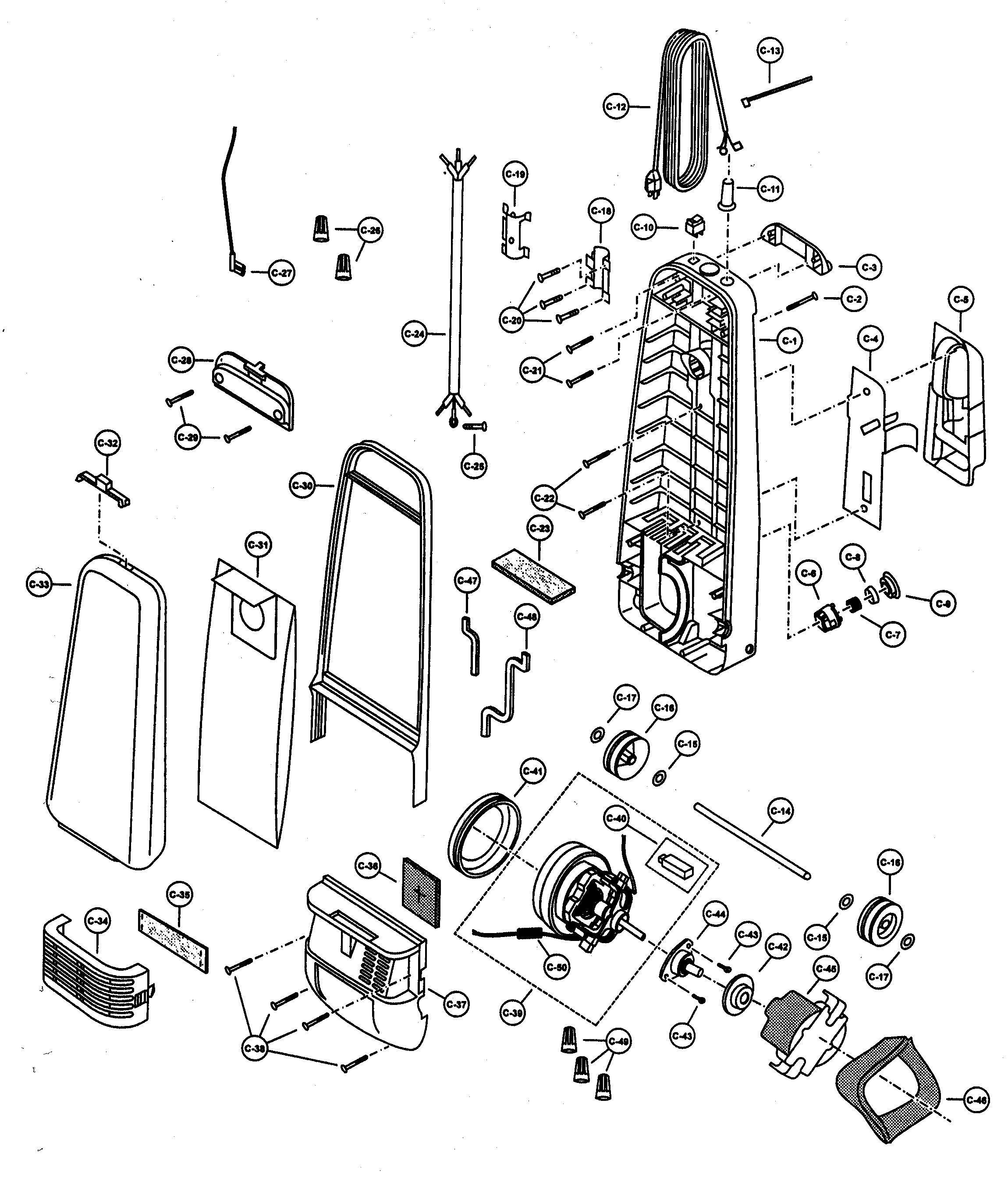 Body,motor housing/motor