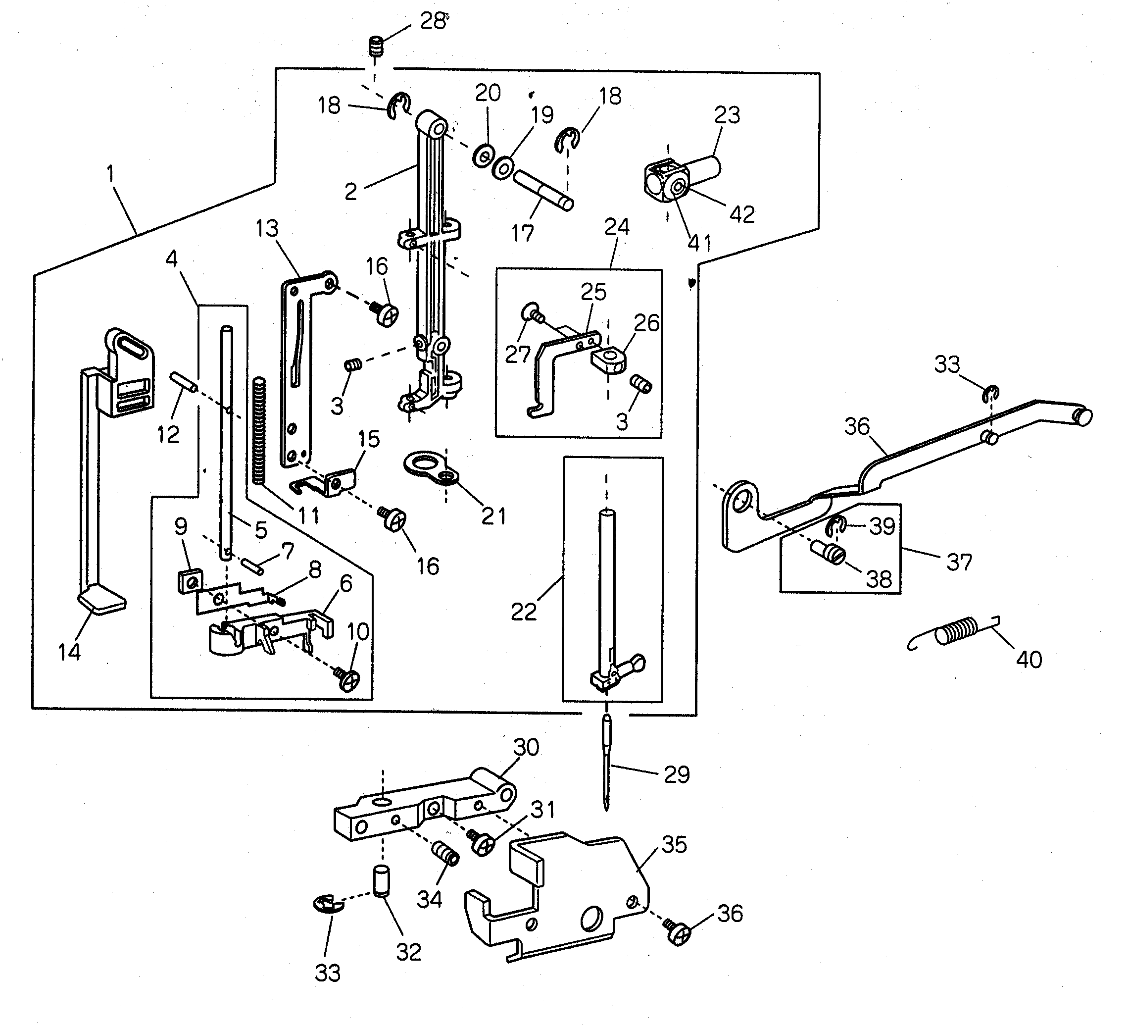 Needle bar assy