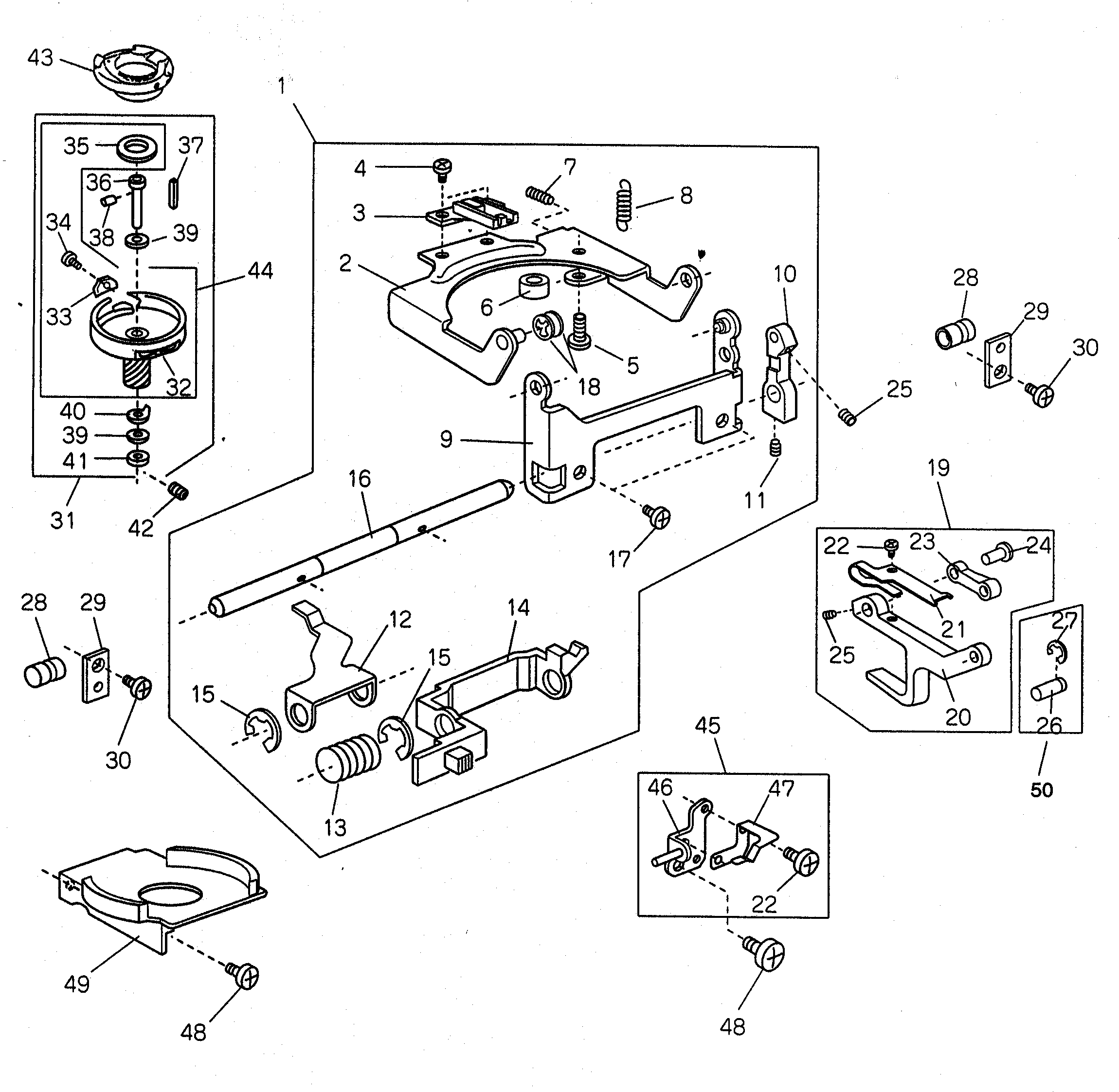Horizontal feed shaft assy
