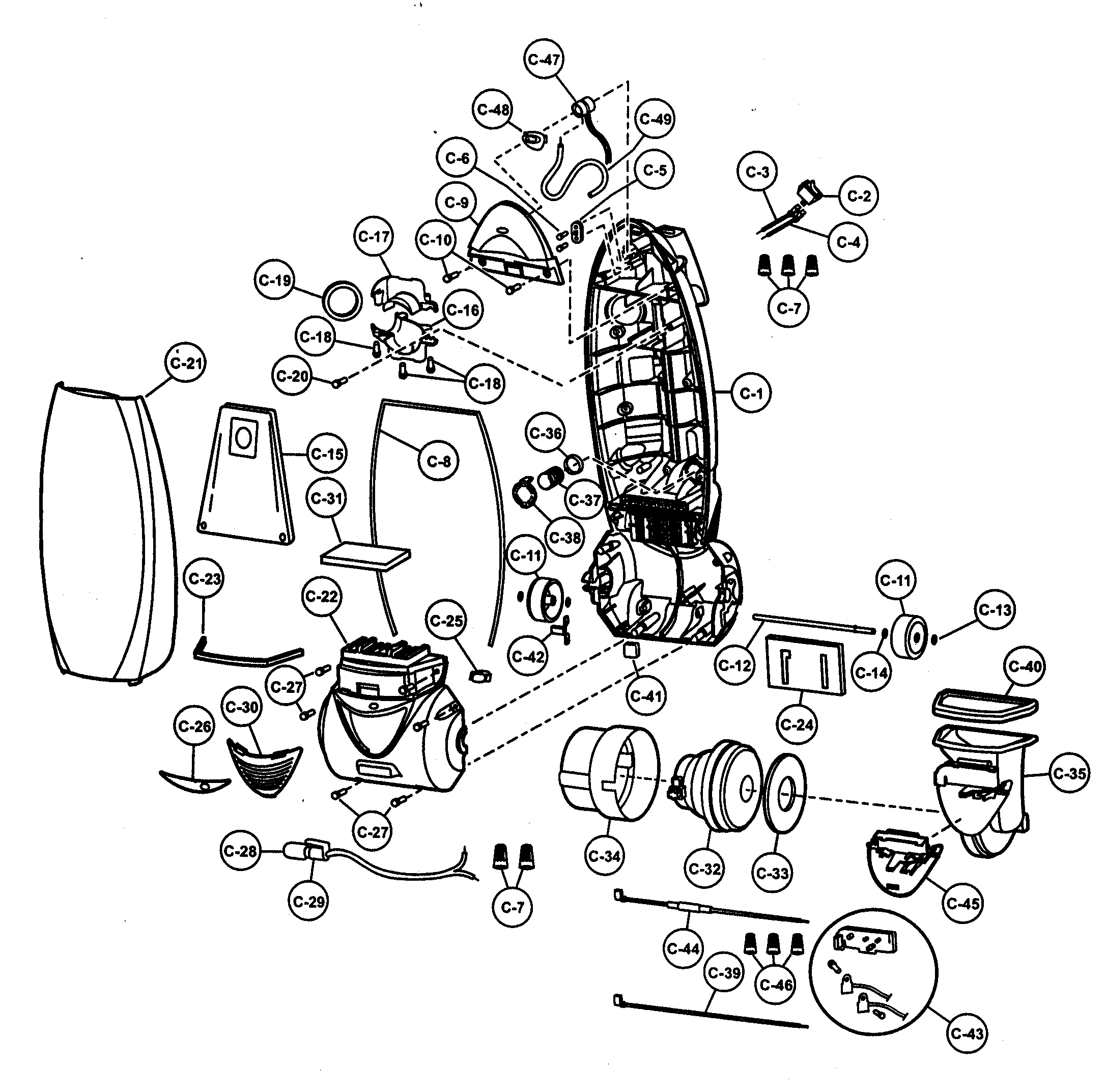 Motor,housing motor/body