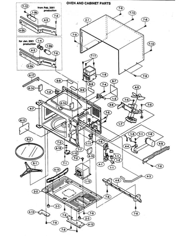 Oven/cabinet parts