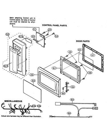 Control panel/door parts