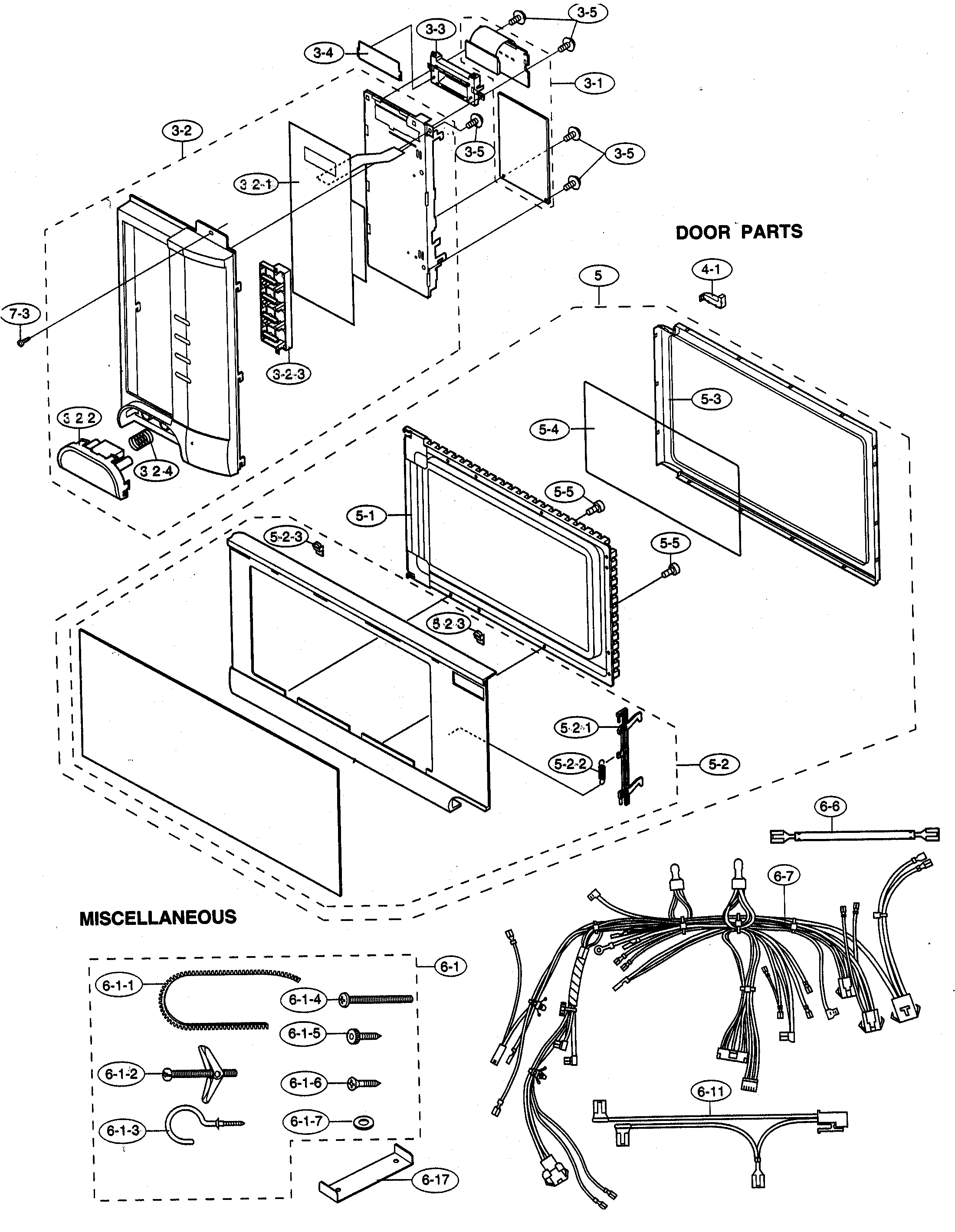 CONTROL PANEL/DOOR PARTS/MISCELLANEOUS