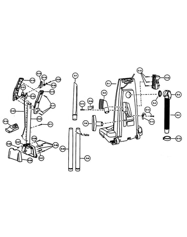 Handle assy/rear dust compartment