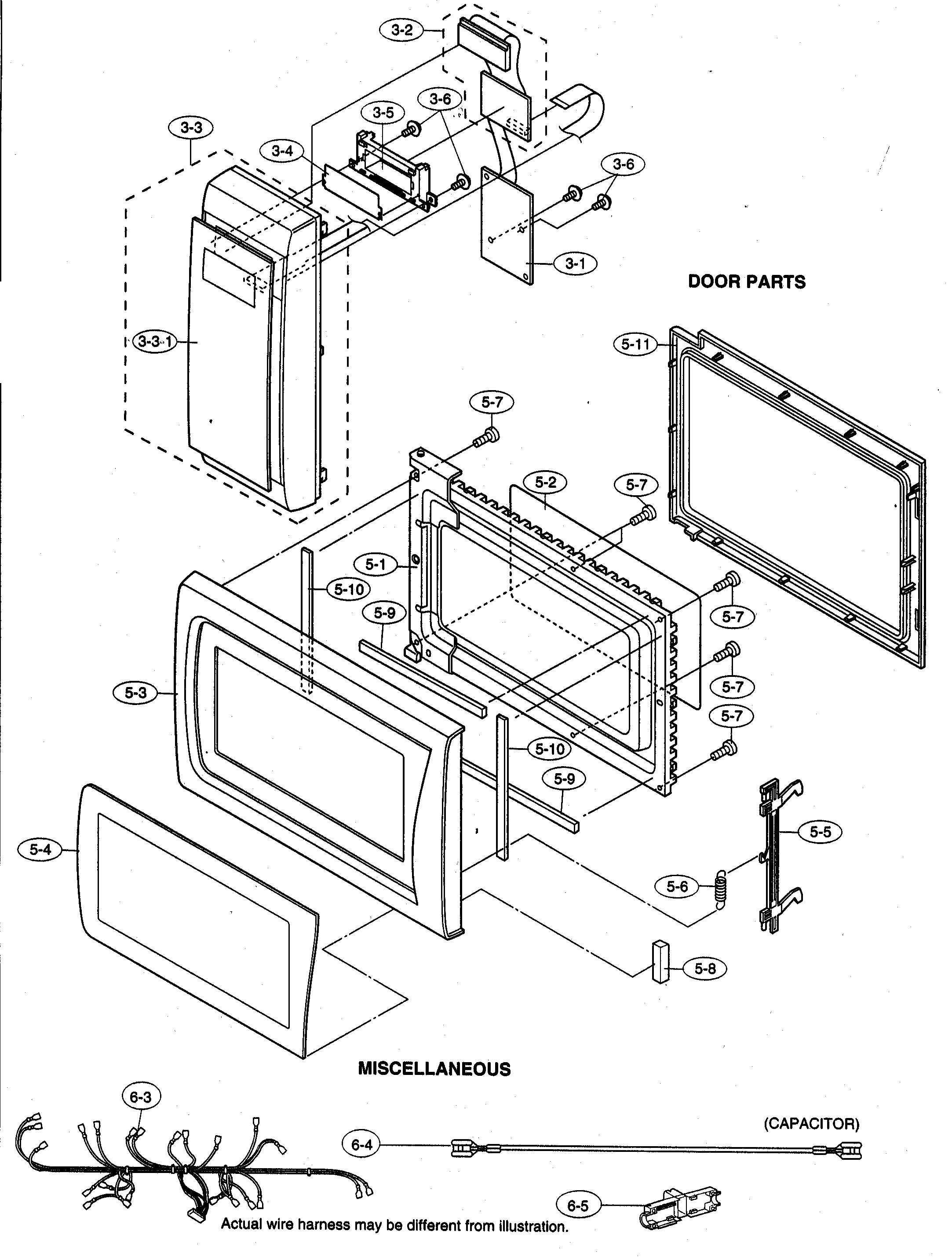 CONTROL PANEL/DOOR PARTS/MISCELLANEOUS