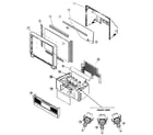 Hitachi 43FDX20B cabinet parts diagram