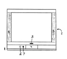 Panasonic CT-32SX12F cabinet parts diagram