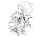 Sharp R-404FK oven cabinet parts diagram