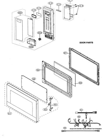 Control panel parts/door parts