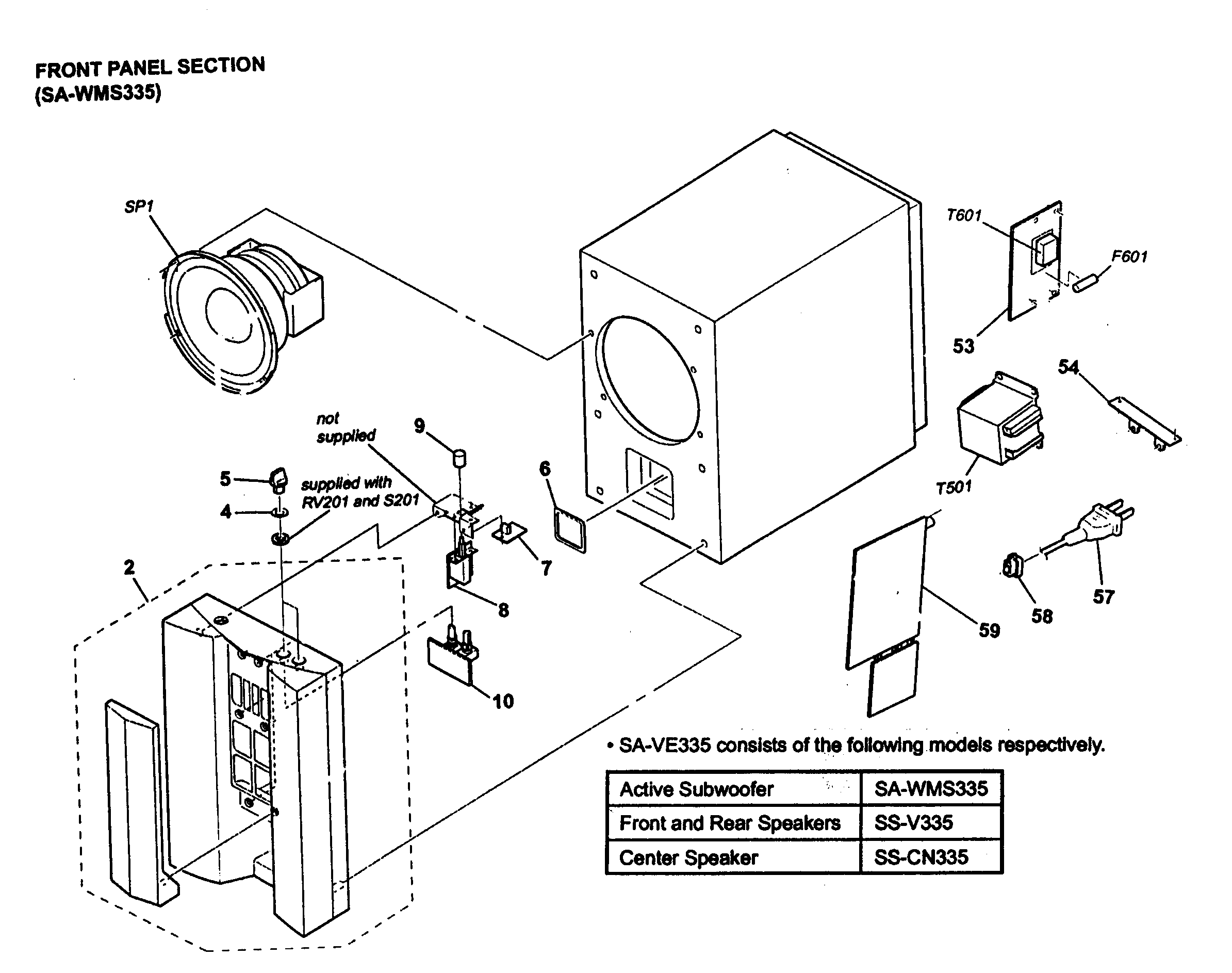 Front speaker