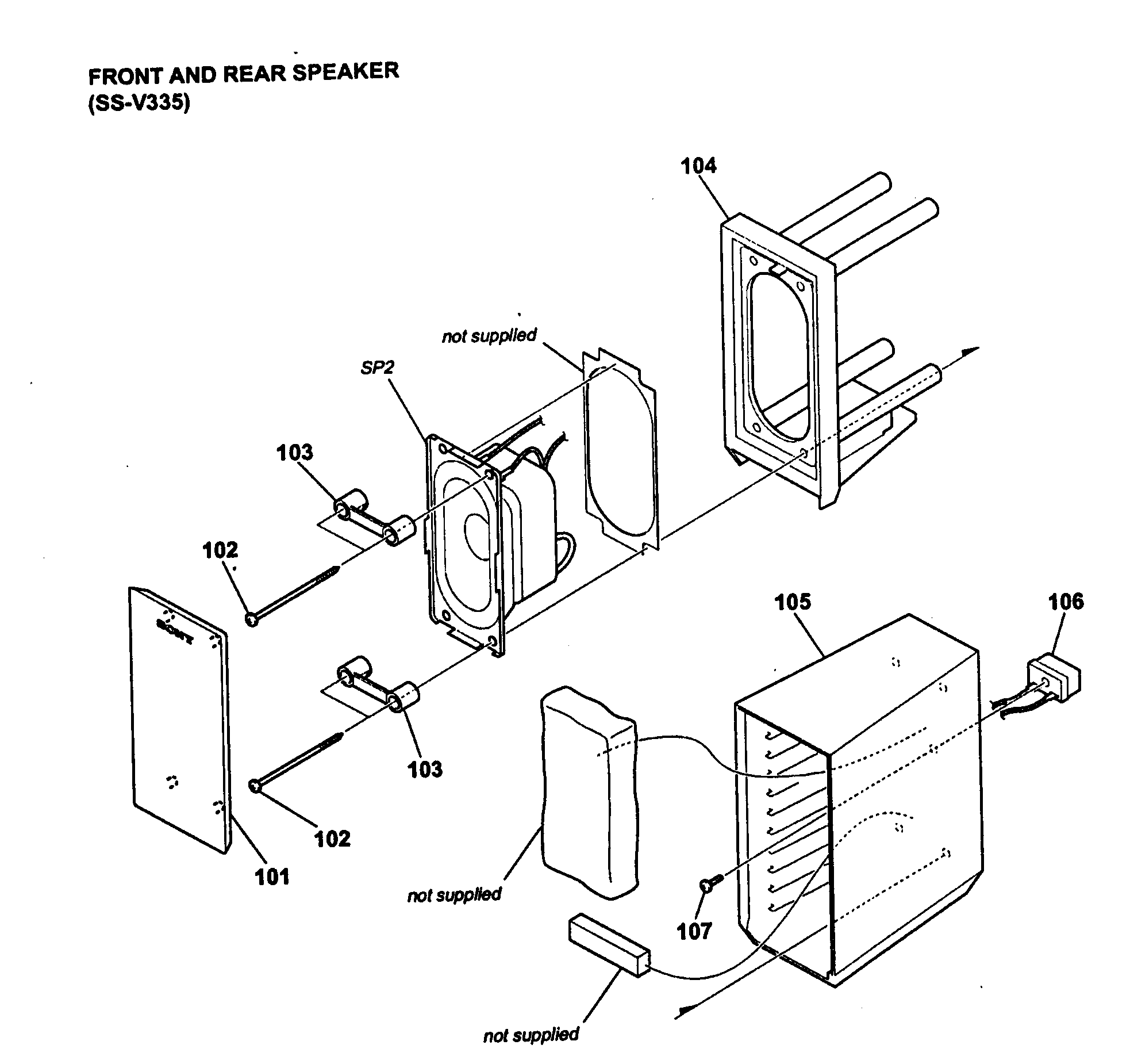 Front/rear speaker
