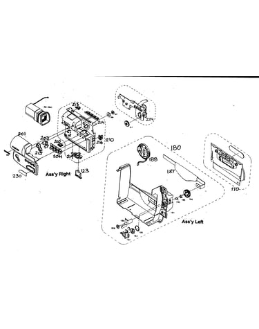 Right,left cabinet parts