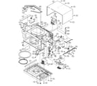 Sharp R-320FW oven/cabinet parts diagram