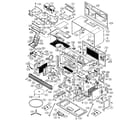 Sharp R-1872 oven/cabinet parts diagram