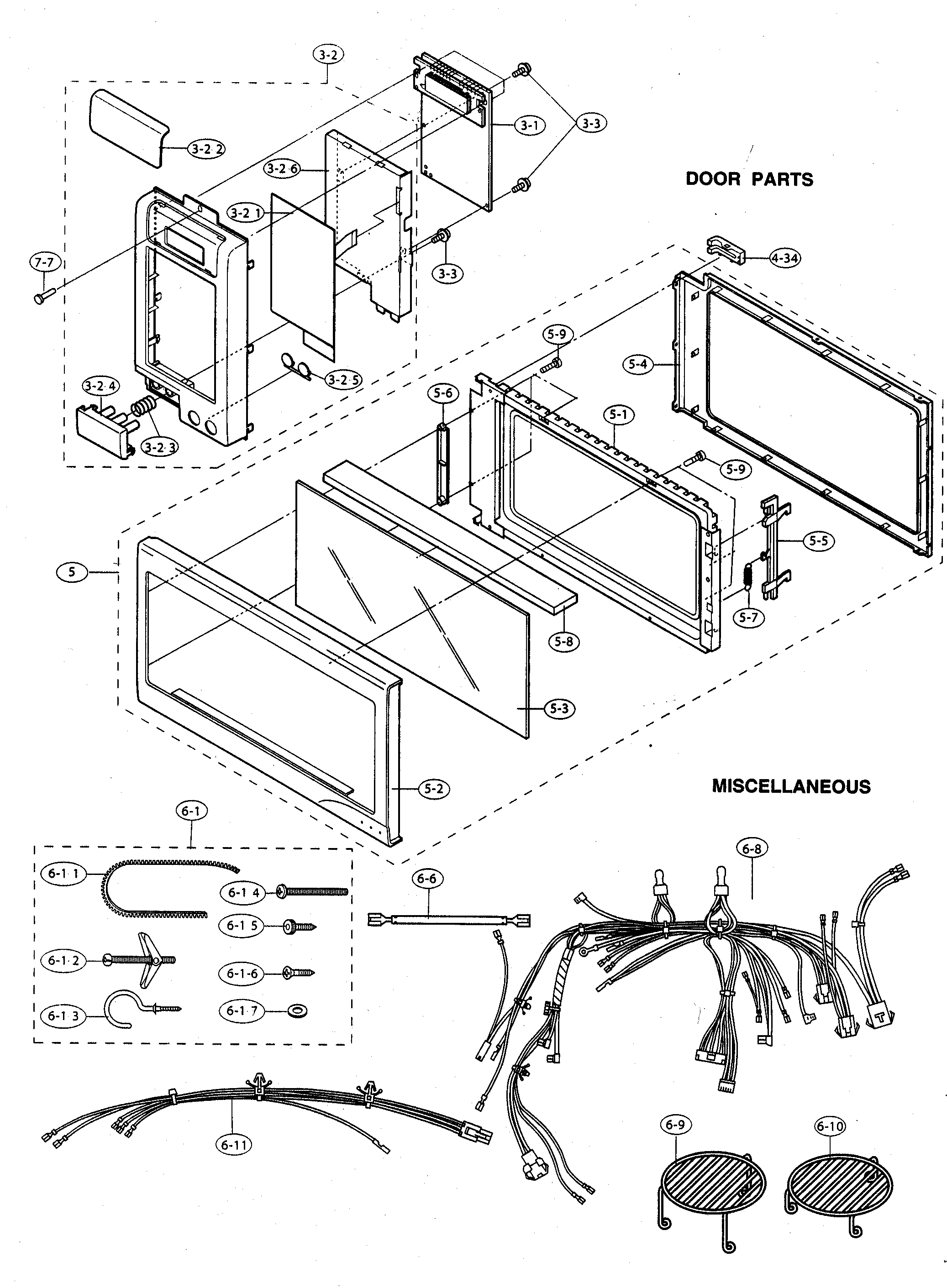 CONTROL PANEL/DOOR PARTS/MISCELLANEOUS